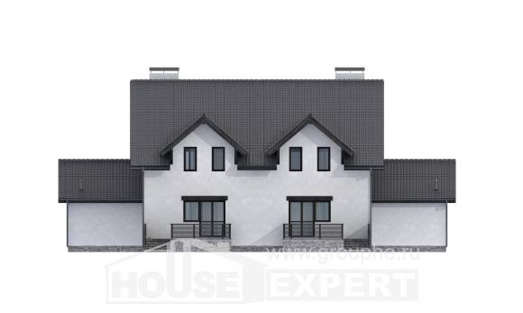 290-003-П Проект двухэтажного дома мансардой, большой дом из керамзитобетонных блоков Карачаевск, House Expert