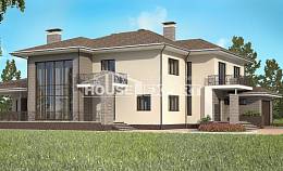 500-001-П Проект трехэтажного дома и гаражом, огромный домик из кирпича, Карачаевск