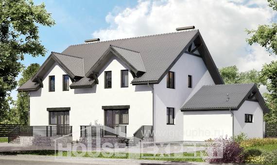 290-003-П Проект двухэтажного дома с мансардой, просторный дом из керамзитобетонных блоков Карачаевск, House Expert