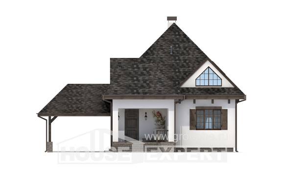 110-002-Л Проект двухэтажного дома мансардой, гараж, красивый дом из керамзитобетонных блоков Карачаевск, House Expert