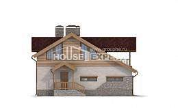 165-002-П Проект двухэтажного дома с мансардой и гаражом, современный домик из арболита Карачаевск, House Expert