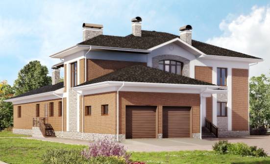 520-002-Л Проект трехэтажного дома, гараж, большой загородный дом из керамзитобетонных блоков, Карачаевск