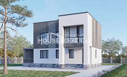 150-017-П Проект двухэтажного дома, классический коттедж из пеноблока Карачаевск, House Expert